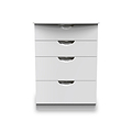 Beckett White Gloss 4 Drawer Deep Chest from Roseland