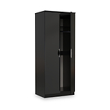 Beckett Black Gloss 2 Door Wardrobe by Roseland Furniture