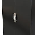 Beckett Black Gloss 2 Door Wardrobe by Roseland Furniture