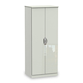 Beckett Cream Gloss 2 Door Wardrobe by Roseland Furniture