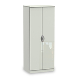 Beckett Cream Gloss 2 Door Wardrobe by Roseland Furniture
