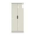 Beckett Cream Gloss 2 Door Wardrobe by Roseland Furniture