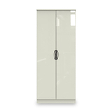 Beckett Cream Gloss 2 Door Wardrobe by Roseland Furniture