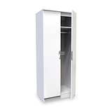 Beckett White Gloss 2 Door Wardrobe by Roseland Furniture