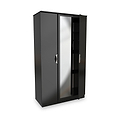 Beckett Black Gloss Triple Mirror Wardrobe from Roseland