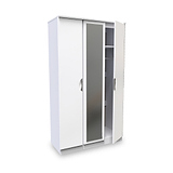 Beckett White Gloss Triple Mirror Wardrobe from Roseland