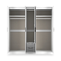 Beckett 5 Door 2 Drawer Wardrobe White Gloss from Roseland Furniture