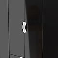Beckett 6 Door 2 Drawer Wardrobe Black Gloss from Roseland Furniture