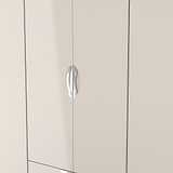 Beckett 6 Door 2 Drawer Wardrobe Cream Gloss from Roseland Furniture