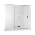 Beckett 6 Door 2 Drawer Wardrobe White Gloss from Roseland Furniture