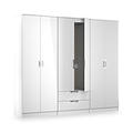 Beckett 6 Door 2 Drawer Wardrobe White Gloss from Roseland Furniture