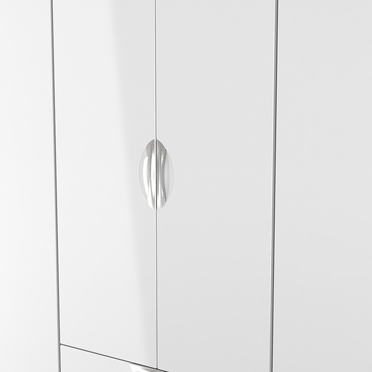 Beckett 6 Door 2 Drawer Wardrobe White Gloss from Roseland Furniture