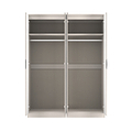 Beckett 4 Door Mirrored Wardrobe Cream from Roseland Furniture
