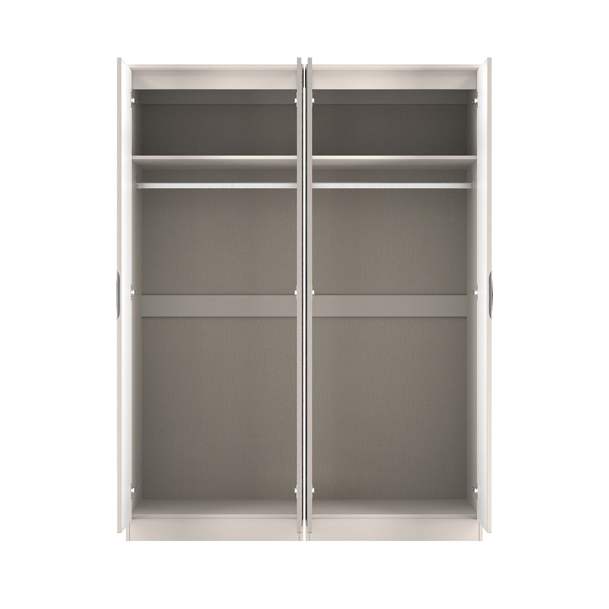 Beckett 4 Door Mirrored Wardrobe Cream from Roseland Furniture