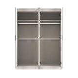 Beckett 4 Door Mirrored Wardrobe Cream from Roseland Furniture