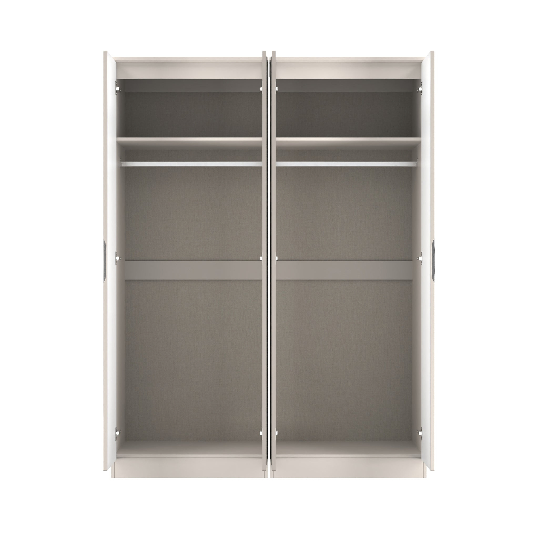 Beckett 4 Door Mirrored Wardrobe Cream from Roseland Furniture