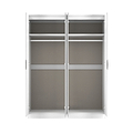 Beckett 4 Door Mirrored Wardrobe White from Roseland Furniture
