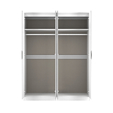 Beckett 4 Door Mirrored Wardrobe White from Roseland Furniture