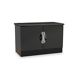 Beckett Black Gloss 2 Door Compact TV Unit from Roseland