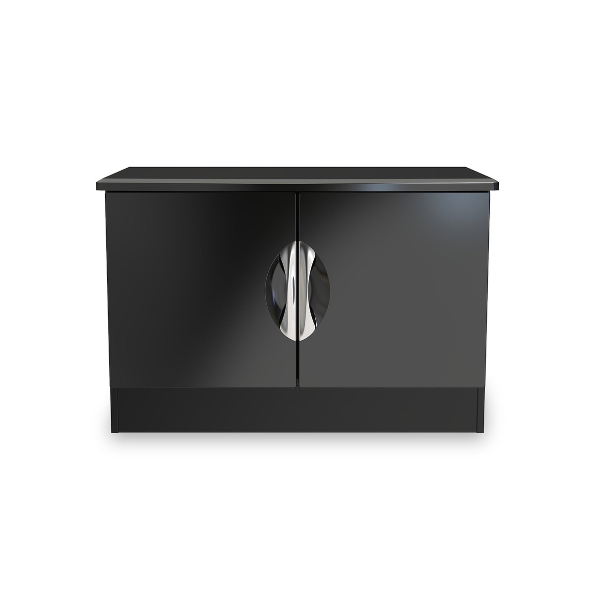 Beckett Black Gloss 2 Door Compact TV Unit from Roseland