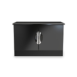 Beckett Black Gloss 2 Door Compact TV Unit from Roseland