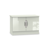 Beckett Cream Gloss 2 Door Compact TV Unit from Roseland