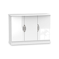 Beckett White 3 Door Sideboard by Roseland Furniture