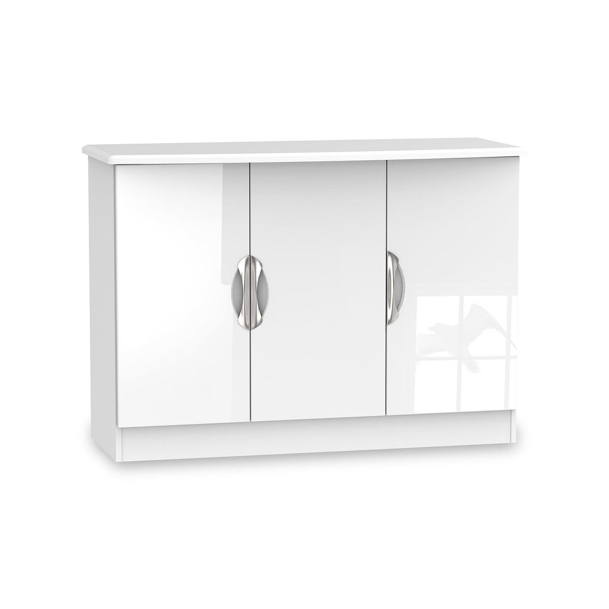 Beckett White 3 Door Sideboard by Roseland Furniture