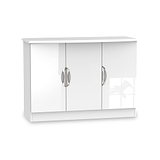 Beckett White 3 Door Sideboard by Roseland Furniture