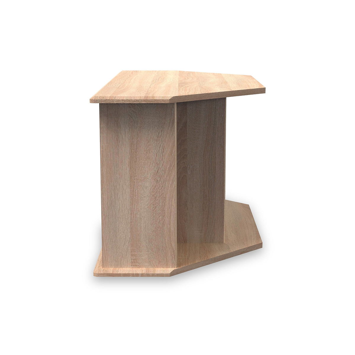 Beckett White Gloss & Light Wood Corner TV Unit from Roseland