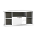 Beckett White Gloss Corner TV Unit from Roseland