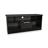 Beckett Black Gloss 1 Drawer TV Unit by Roseland Furniture