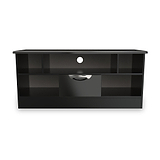 Beckett Black Gloss 1 Drawer TV Unit by Roseland Furniture