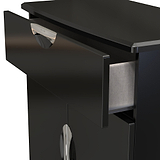 Beckett Black Gloss 2 Door 1 Drawer Sideboard by Roseland Furniture