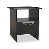 Beckett Gloss 1 Drawer with Open Shelf Lamp Table from Roseland Furniture