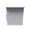 Beckett White Gloss 1 Drawer with Open Shelf Lamp Table by Roseland Furniture