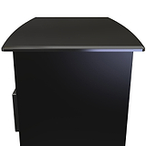 Beckett Black Gloss 1 Drawer with Open Shelf Coffee Table by Roseland Furniture