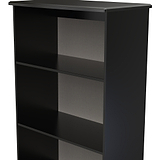 Beckett Black 3 Shelf Bookcase