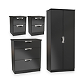 Beckett 4 Piece Bedroom Furniture Set Black from Roseland Furniture