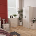 Beckett 4 Piece Bedroom Furniture Set Cream from Roseland Furniture