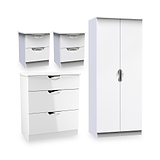 Beckett 4 Piece Bedroom Furniture Set White from Roseland Furniture