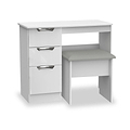 Beckett White Gloss Dressing Table with Stool from Roseland