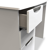 Beckett White Gloss Dressing Table with Stool from Roseland