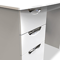 Beckett White Gloss Dressing Table with Stool from Roseland
