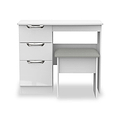Beckett White Gloss Dressing Table with Stool from Roseland