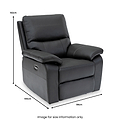 Oxley Leather Power Recliner Armchair dimensions