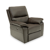 Oxley Chocolate Leather Power Recliner Armchair from Roseland Furniture
