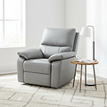 Oxley Grey Leather Power Recliner Armchair from Roseland Furniture
