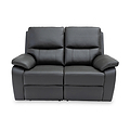 Oxley Leather 2 Seater Power Recliner Charcoal from Roseland Furniture