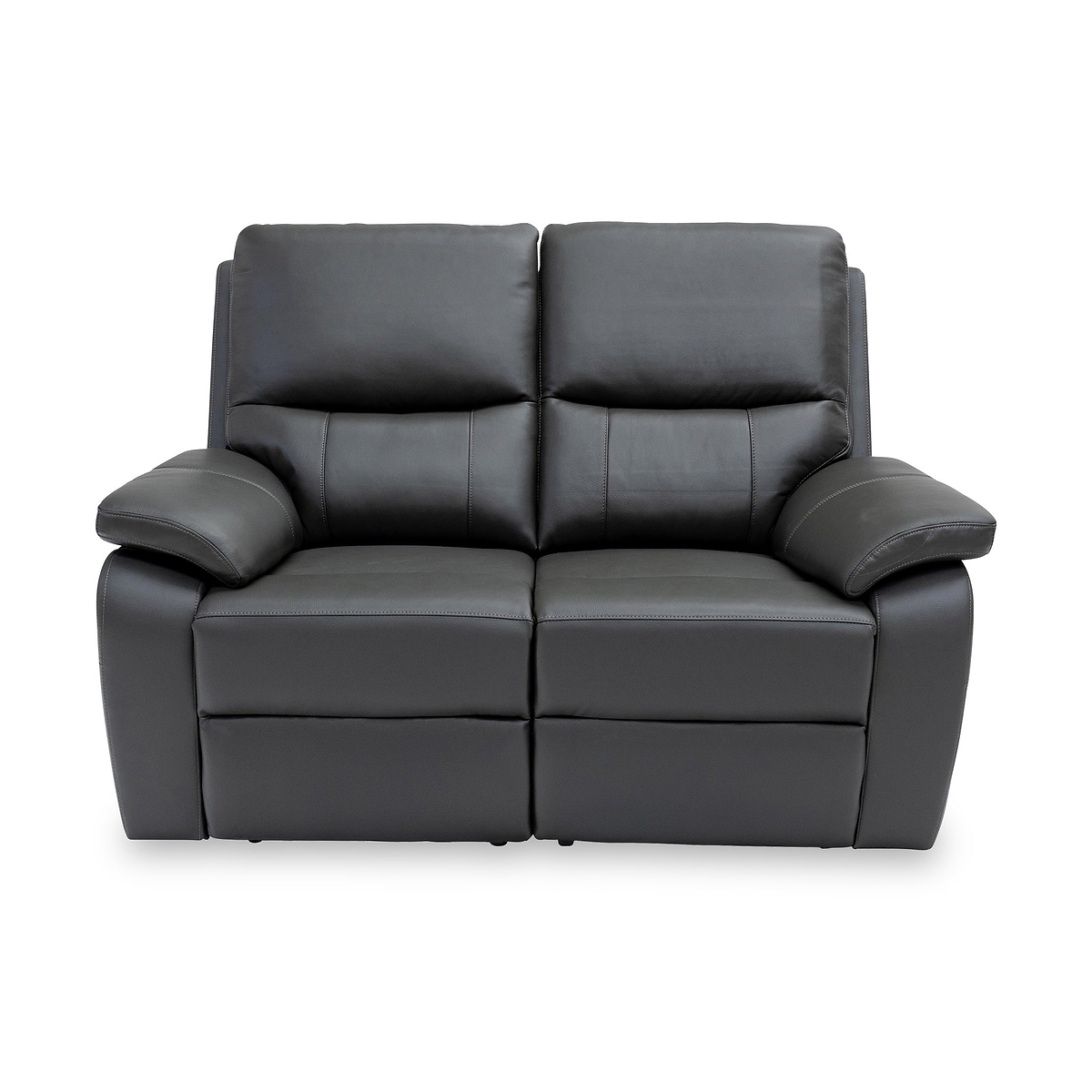 Oxley Leather 2 Seater Power Recliner Charcoal from Roseland Furniture